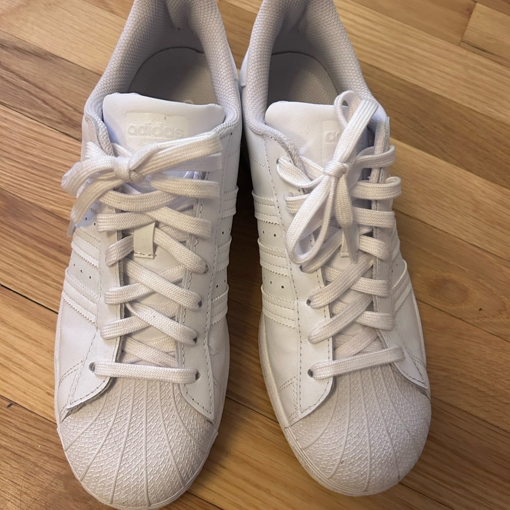 Adidas All-White Superstar Sneakers